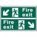 Fire Exit Man Running Arrow Diagonallydown Leftright - Sapp (300 X 100 Mm) Set of 2 421372