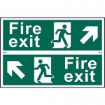 Fire Exit Man Running Arrow Diagonallyup Leftright - Sapp (300 X 100 Mm) Set of 2 421373