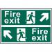 Fire Exit Man Running Arrow Diagonallyup Leftright - Sapp (300 X 100 Mm) Set of 2 421373