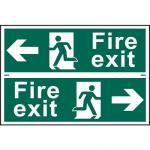 Fire Exit Man Running Arrowleftright - Sapp (300 X 100 Mm) Set of 2 421374