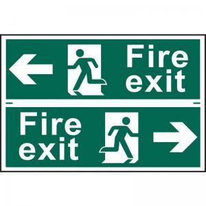 Fire Exit Man Running Arrow LeftRight - Sapp 300 X 100mm Set Of 2
