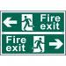Fire Exit Man Running Arrowleftright - Sapp (300 X 100 Mm) Set of 2 421374