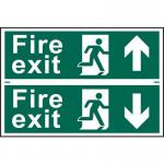 Fire Exit Man Runningarrow Updown - Sapp (300 X 100 Mm) Set of 2 421375