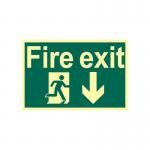 Fire Exit Running Manarrow Down - Pho (300 X 200 Mm) 421378