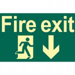 Fire Exit Running Manarrow Down - Phs (300 X 200 Mm) 421379