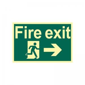 Fire Exit Running Man Arrow Right - Pho 300 X 200mm 421382