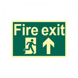 Fire Exit Running Man Arrow Up - Pho 300 X 200mm 421384