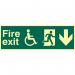 Disabled Fire Exit Man Runningarrow Down - Phs (450 X 150 Mm) 421421