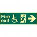 Disabled Fire Exit Man Runningarrow Right - Phs (450 X 150 Mm) 421425