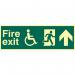 Disabled Fire Exit Man Runningarrow Up - Pho (450 X 150 Mm) 421426