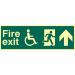 Disabled Fire Exit Man Runningarrow Up - Phs (450 X 150 Mm) 421427