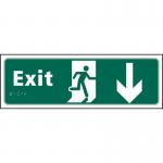 Exit Man Running Arrowdown - Taktyle (450 X 150 Mm) 421431