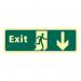 Exit Man Running Arrowdown - Taktyleph (450 X 150 Mm) 421432