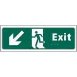 Exit Man Running Arrowdownleft - Taktyle (450 X 150 Mm) 421433