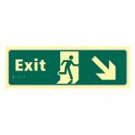 Exit Man Running Arrow Downright- Taktyleph (450 X 150 Mm) 421436