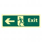 Exit Man Running Arrowleft - Taktyleph (450 X 150 Mm) 421438