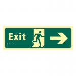 Exit Man Running Arrowright - Taktyleph (450 X 150 Mm) 421440