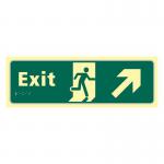 Exit Man Running Arrowupright - Taktyleph (450 X 150 Mm) 421446