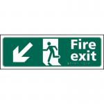 Fire Exit Man Running Arrowdownleft - Taktyle (450 X 150 Mm) 421451