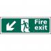 Fire Exit Man Running Arrowdownleft - Taktyle (450 X 150 Mm) 421451