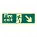 Fire Exit Man Running Arrowdownright - Taktyleph (450 X 150 Mm) 421454