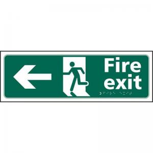 Fire Exit Man Running Arrow Left - Taktyle 450 X 150mm 421455