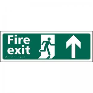 Fire Exit Man Running Arrow Up - Taktyle 450 X 150mm 421459