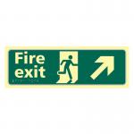 Fire Exit Man Running Arrowupright - Taktyleph (450 X 150 Mm) 421464