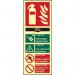Fire Extinguisher:co 2 - Photolum. (202 X 82 Mm) 421549