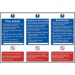 Fire Action Notice (english French German) - Sapp (300 X 200 Mm) 421571