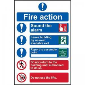 Fire Action Procedure - Sapp 200 X 300mm 421574