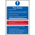 Fire Action Procedure- 1.2 mm Recyclable Pp (200 X 300 Mm) 421578