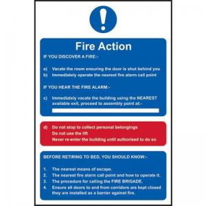 Fire Action Procedure - 1.2mm Recyclable Pp 200 X 300mm 421578
