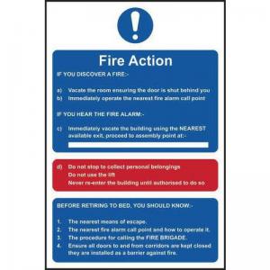 Fire Action Procedure - Sav 200 X 300mm 421584