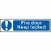 Fire Door Keep Locked- Sapp (200 X 50 Mm) 421587