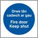 Fire Door Keep Shut -welshenglish - Sav (200 X 200 Mm) 421605