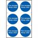 Fire Escape Keep Clearsapp (100 X 100 Mm) Pack of 6 421613