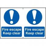 Fire Escape Keep Clearsapp (150 X 200 Mm) Pack of 2 421614