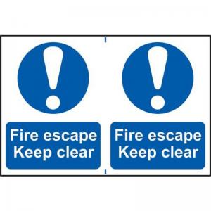 Fire Escape Keep Clear Sapp 150 X 200mm Pack Of 2 421614
