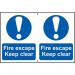 Fire Escape Keep Clearsapp (150 X 200 Mm) Pack of 2 421614