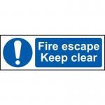 Fire Escape Keepclear - Sav (300 X 100 Mm) 421617