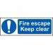 Fire Escape Keepclear - Sav (300 X 100 Mm) 421617