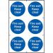 Fire Exit Keep Clearsapp (100 X 100 Mm) Pack of 6 421619