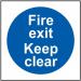 Fire Exit Keep Clear- 1.2 mm Recyclable Pp (300 X 300 Mm) 421622