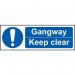 Gangway Keep Clear- 1.2 mm Recyclable Pp (300 X 100 Mm) 421665