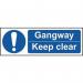 Gangway Keep Clear- Sav (300 X 100 Mm) 421667