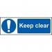 Keep Clear - 1.2 mm Recyclable Pp (300 X 100 Mm) 421670