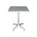 Bistro aluminium square pedestal table 421925