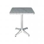 Bistro aluminium square pedestal table 421925