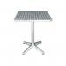 Bistro aluminium square pedestal table 421925